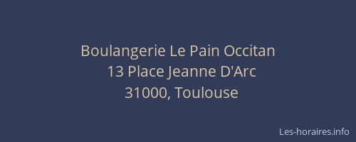 Boulangerie Le Pain Occitan
