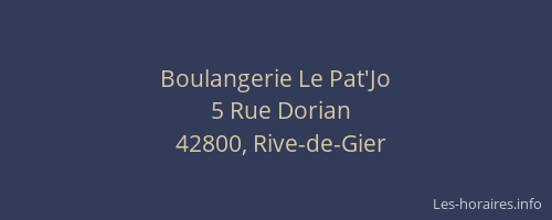 Boulangerie Le Pat'Jo