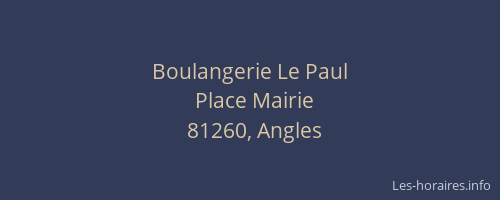 Boulangerie Le Paul