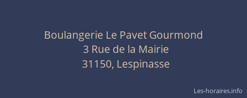 Boulangerie Le Pavet Gourmond