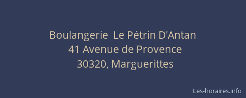 Boulangerie  Le Pétrin D'Antan