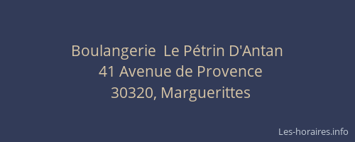 Boulangerie  Le P&eacute;trin D'Antan