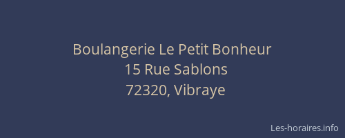 Boulangerie Le Petit Bonheur
