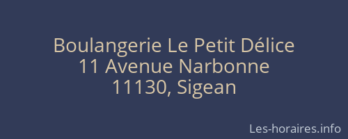 Boulangerie Le Petit Délice