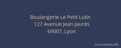 Boulangerie Le Petit Lutin