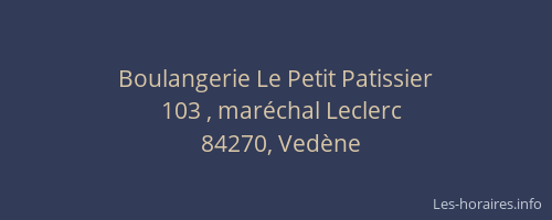 Boulangerie Le Petit Patissier