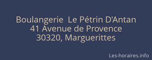 Boulangerie  Le Pétrin D'Antan