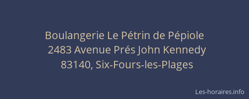 Boulangerie Le Pétrin de Pépiole