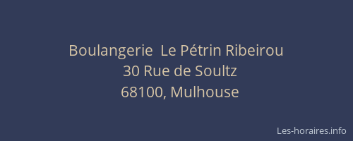 Boulangerie  Le Pétrin Ribeirou