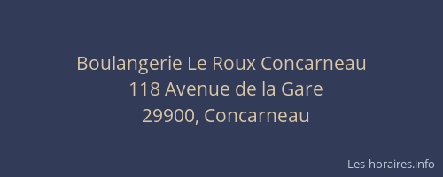 Boulangerie Le Roux Concarneau