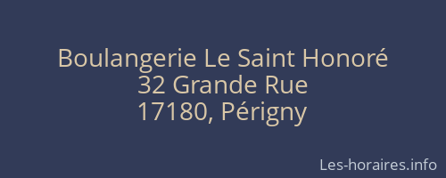 Boulangerie Le Saint Honoré