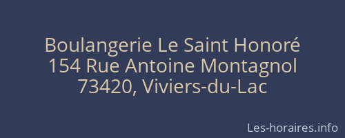 Boulangerie Le Saint Honoré