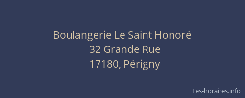 Boulangerie Le Saint Honoré