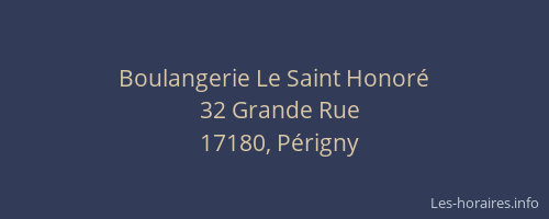 Boulangerie Le Saint Honor&eacute;