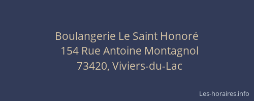 Boulangerie Le Saint Honor&eacute;