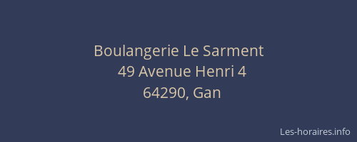 Boulangerie Le Sarment