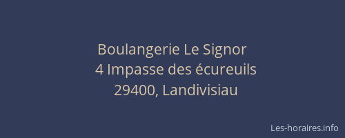 Boulangerie Le Signor