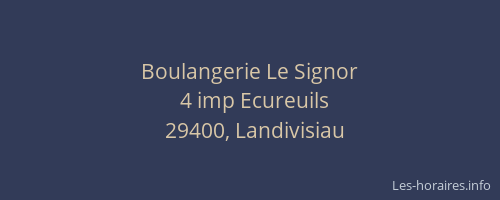 Boulangerie Le Signor