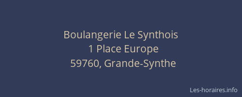 Boulangerie Le Synthois