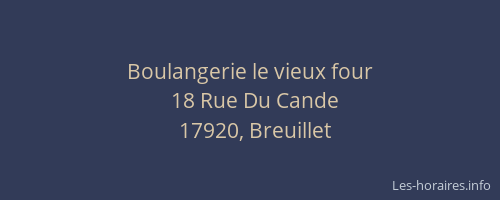 Boulangerie le vieux four