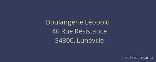 Boulangerie Léopold