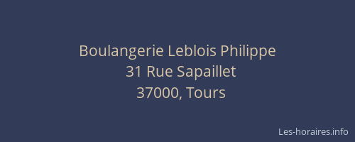 Boulangerie Leblois Philippe