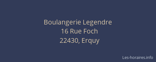 Boulangerie Legendre