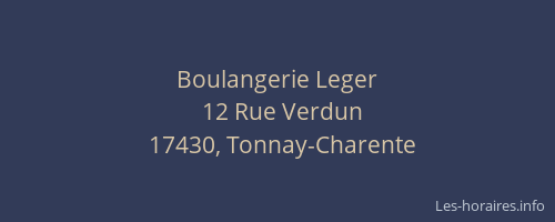 Boulangerie Leger