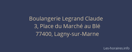 Boulangerie Legrand Claude
