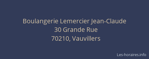 Boulangerie Lemercier Jean-Claude