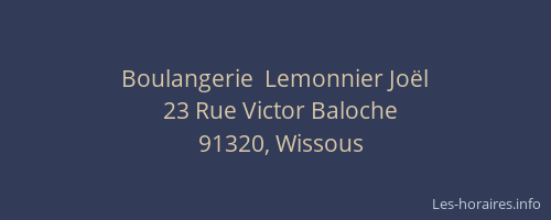Boulangerie  Lemonnier Joël