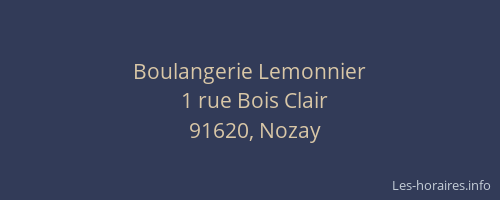 Boulangerie Lemonnier