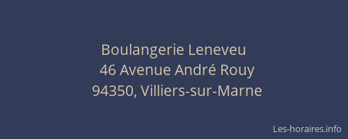 Boulangerie Leneveu
