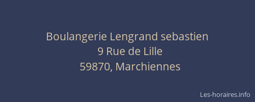 Boulangerie Lengrand sebastien