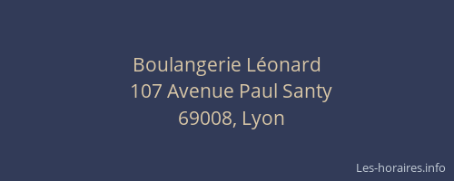 Boulangerie Léonard