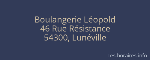 Boulangerie Léopold