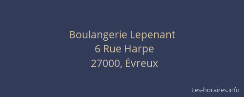 Boulangerie Lepenant