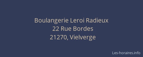 Boulangerie Leroi Radieux