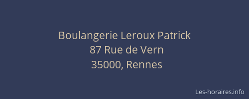 Boulangerie Leroux Patrick