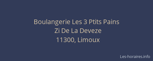Boulangerie Les 3 Ptits Pains