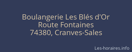 Boulangerie Les Blés d'Or
