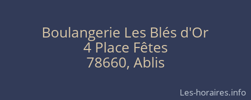 Boulangerie Les Blés d'Or