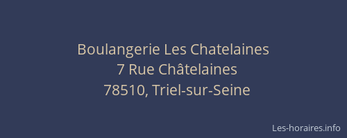 Boulangerie Les Chatelaines