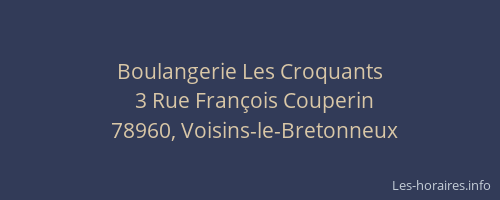 Boulangerie Les Croquants