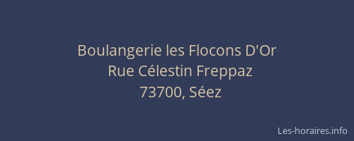 Boulangerie les Flocons D'Or