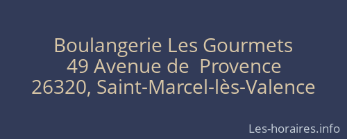 Boulangerie Les Gourmets