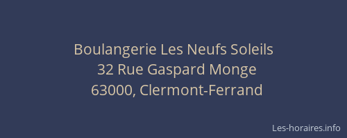 Boulangerie Les Neufs Soleils