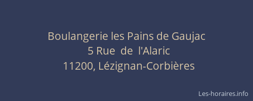 Boulangerie les Pains de Gaujac