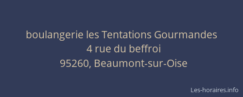 boulangerie les Tentations Gourmandes