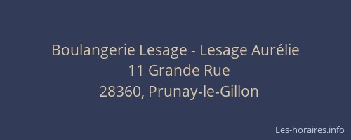 Boulangerie Lesage - Lesage Aurélie